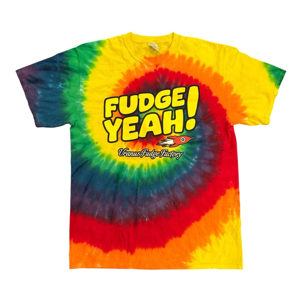 Fudge Yeah! Tie-Dye T-Shirt Uranus Fudge Factory